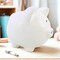 Polarx 7.0 Inch Piggy Bank Large White Everyday Bank , Multi Seasonal Decor Decorative Piggy Bank